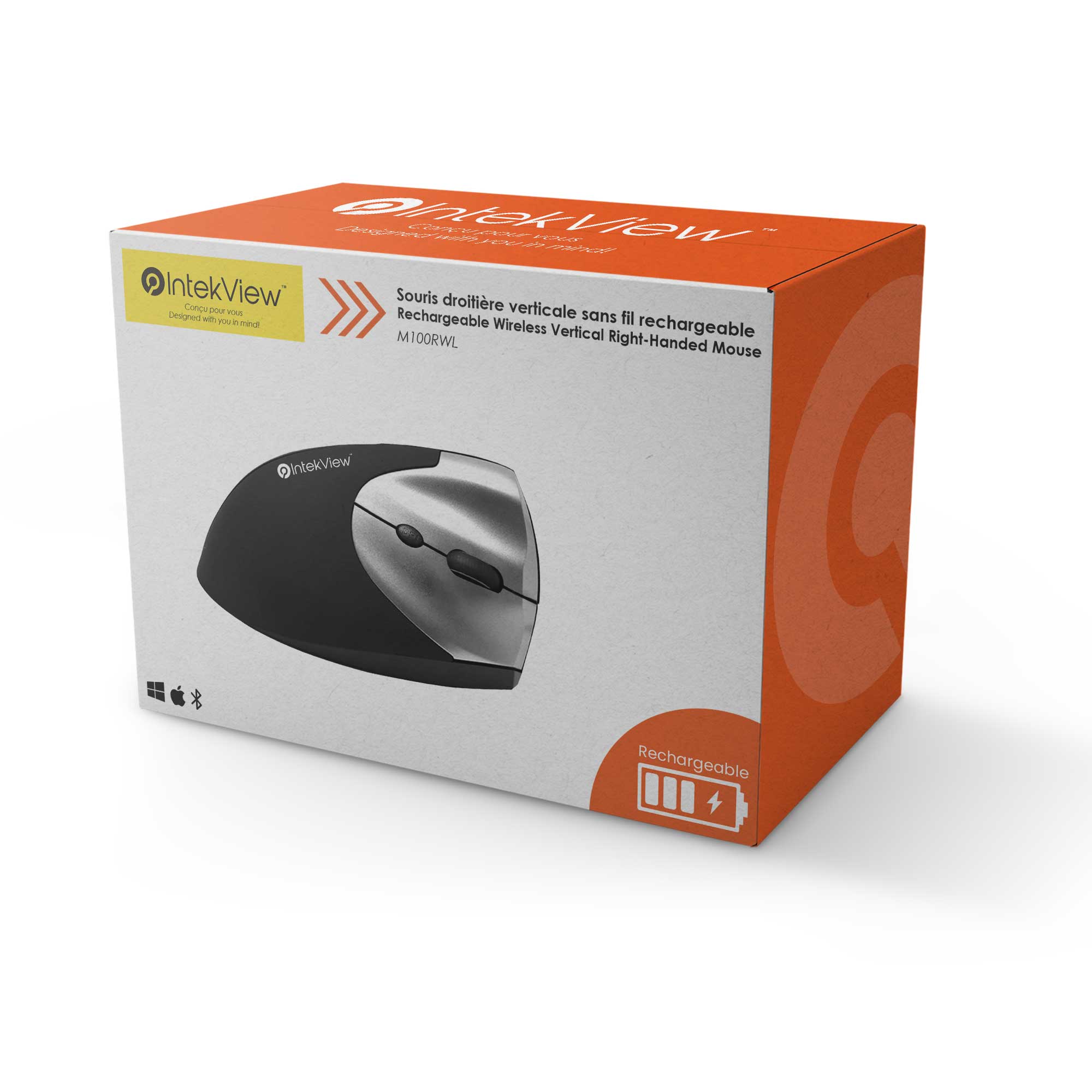 IntekView Mouse Wireless Right Hand Rechargeable