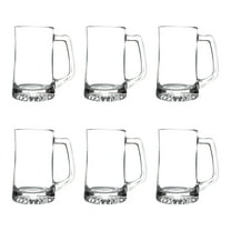 ARC Glass Beer Mugs 25 oz. Set of 6, Bulk Pack - Barware, Great for Wedding, Party, Birthday, Events - Clear