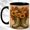 Black, variant on Fall Rain Boots Coffee Mug, Autumn Floral Mug, Ceramic Cup