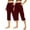 Wine, variant on Timegard Capri Pants for Women 2pc Ruched High Waist Solid Color Crop Pants Comfy Casual Workout Pants