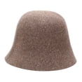 thumbnail image 4 of AJGRHE Women Cloche Bucket Hat Vintage Wool Felt Hat Winter Warm Bowler Cap Ladies Fedora Fall Bell Round Cap Khaki One Size, 4 of 4