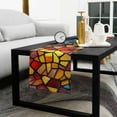 thumbnail image 5 of Blue Red Yellow Cotton Linen Small Table Runner 13 x 48 inch Modern Colored Rainbow Stained Glass Non-slip Rectangular Dining Table Decor for Wedding Party Holiday Dinner, 5 of 8