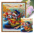 thumbnail image 1 of Kit Punto Cruz Impreso Hilo Algodón Ecológico Bordado Arte 40x50cm 14CT, 1 of 9