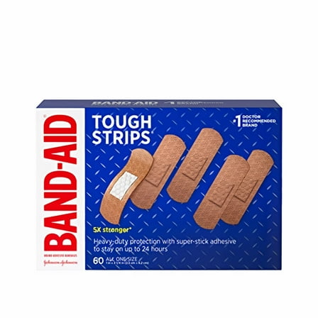 Band-Aid Tough Strips Adhesive Bandages (Pack of 48)