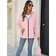 thumbnail image 5 of Chaqueta Impermeable para Mujer, Cortavientos, Impermeable, con Capucha, Plegable y Bolsillos. Rosa XL, 5 of 9