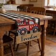 thumbnail image 4 of zhangmingg Farmhouse Dining Table Runner Striped Printed Kitchen Centerpiece Scarf for Holiday Party, 4 of 4