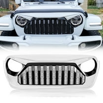 White & Black Front Bumper Grille Vader Style Grill For 2018-2024 Jeep Wrangler JL JLU JT