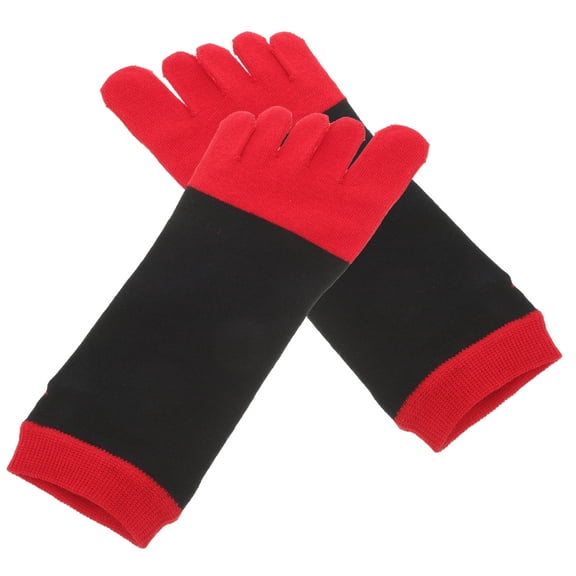 1 Pair of Toe Separate Socks Printing Full Toe  Socks Breathable Toe Socks for Daily Life