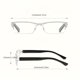thumbnail image 3 of Gafas de lectura ultraligeras, paquete de 3 for hombres y mujeres, gafas de presbicia con marco cuadrado de medio borde HD for lectura de televisión en computadora, gafas portátiles for uso diario, 3 of 5