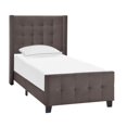 thumbnail image 2 of Twin Modern Wing Bed in Mink Brown, 2 of 2