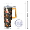 thumbnail image 2 of Halloween Tumbler 30 oz with Handle and Straw Pumpkin Ghost Travel Cup Halloween Holiday Gifts Insulated Bottle, 2 of 5