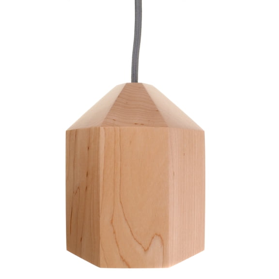 CS Illuminations Cerno Octagonol Wood Pendant Light Fixture, Geometric, 120V