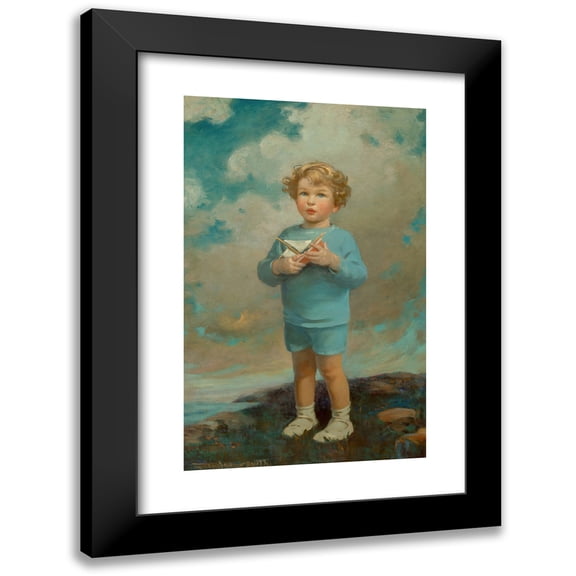 Jessie Willcox Smith 11x14 Black Modern Framed Museum Art Print Titled - Portrait of a Boy (1926)