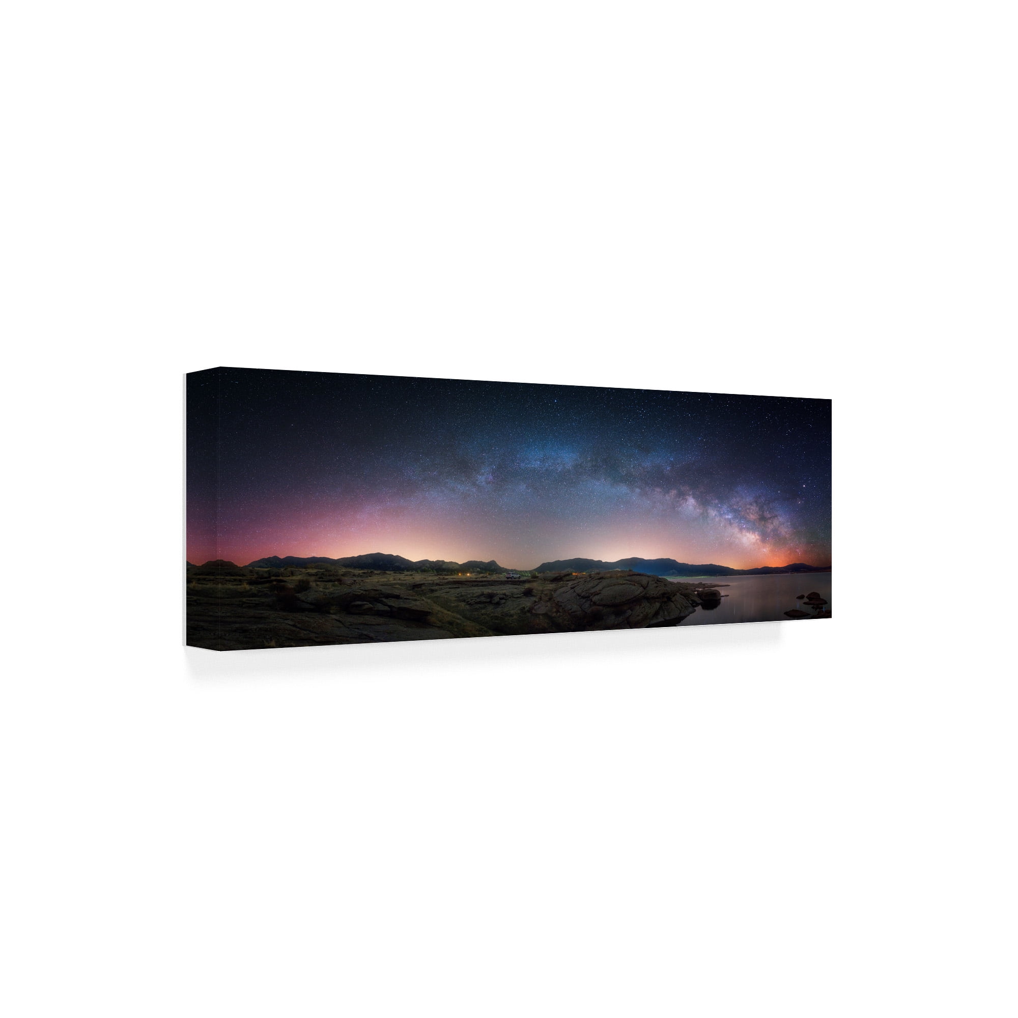 Trademark Fine Art 'Late Night Milky Way Show copy' Canvas Art by Darren White Photography