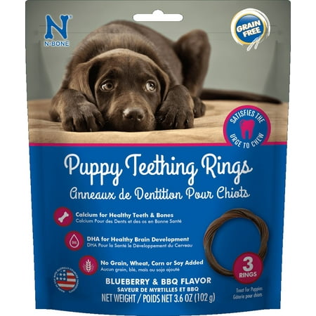 UPC: 0657546702938 | N-Bone Dental Treat Puppy Teething Rings GF Blueberry & BBQ 3pk 3.6 oz