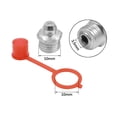 thumbnail image 6 of M10 Silver Tone Thread Straight Grease Nipple Fitting w/ Red Dust Cap for Car 20 Set, 6 of 6
