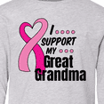 thumbnail image 4 of Inktastic Breast Cancer Awareness I Support My Great Grandma Long Sleeve Youth T-Shirt, 4 of 5