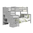 thumbnail image 2 of Bedz King Stairway Bunk Beds Twin over Full with 4 Drawers in the Steps, Gray, 2 of 9