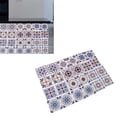 thumbnail image 4 of Wall Tile Sticker, 24Pcs Pretty Pattern 0.26mm Thichness Oil Proof Wide Application 15x15cm Kitchen Backsplash Sticker PVC Easy Removal  For Home, 4 of 8