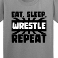 thumbnail image 4 of Inktastic Eat, Sleep, Wrestle, Repeat Youth T-Shirt, 4 of 5
