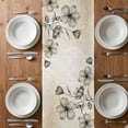 thumbnail image 6 of Yellow Beige Flower Table Runner - 48 Inch Long, Kitchen Dining Table Runner Dresser Scarves, Farmhouse Shabby Chic Wildflower Farmhouse Decor for Coffee Tables Wedding Party Banquet, 6 of 8