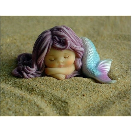 Fairy Sculpture Tabletop Figurine Home Decor Gifts Sleeping Mermaid Statue