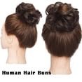 thumbnail image 3 of SEGO Messy Human Hair Bun Extensions Straight/Curly Hair Bun Hairpiece for Updo Style Chignon for Women Donut Ponytail, 3 of 8