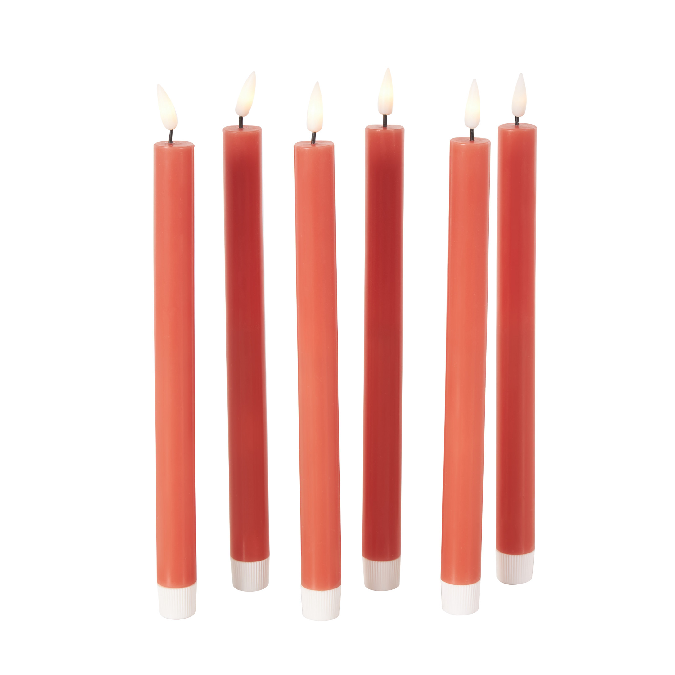 DecMode 11"H Unscented Wax  Flameless Candle with Remote Control (Set of 6)