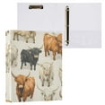 thumbnail image 4 of ALAZA Highland Cows Hardcover 3 Ring Binder 1.5" Round Rings Interior Pockets Binders Organizer 2 Pack, 4 of 9