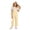 Beige, variant on School Uniform for Girls Pocket Solid Print Overall Trousers Breathable Back-To-School Girls' Pants 5-6 Years