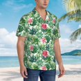 thumbnail image 3 of Fuzoiu Succulents 1 Print Hawaiian Shirt for Men, Summer Beach Casual Short Sleeve Button Down Shirts, Men’s Beach Summer Shirts with Pocket,XX-Large, 3 of 7
