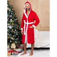 thumbnail image 4 of Intimo Mens Hooded Family Pajama Santa Robe, Red Men, Size: L/XL, 4 of 6
