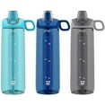 thumbnail image 2 of Pogo BPA-Free Tritan Water Bottles with Soft Silicone Straw, 32oz, 3pk (Sky, Blueberry, Gray), 2 of 3