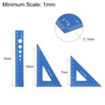 thumbnail image 2 of Unique Bargains Laser Engraving Metal Geometry Ruler Set, 15cm, Blue, 4 Count, 2 of 5