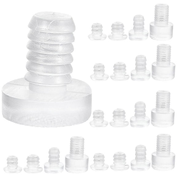 75Pcs Glass Table Top Bumpers Clear Table Glass Bumper with Stem Anti-skid Pads