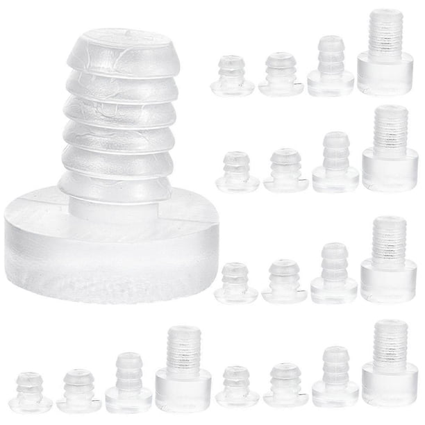 75Pcs Glass Table Top Bumpers Clear Table Glass Bumper with Stem Anti-skid Pads