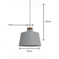 thumbnail image 2 of Lámpara Colgante Macaron Retro ilios innova Metal 28 cm Gris, 2 of 9