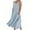#2-Sky Blue, variant on Pntutb Womens Plus Size Summer Fashion Casual Solid Color Sleeveless Cotton Linen Long Dress