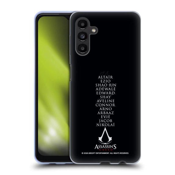 Head Case Designs Officially Licensed Assassin's Creed Legacy Typography Names Soft Gel Case Compatible with Samsung Galaxy A13 5G (2021)