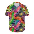thumbnail image 5 of Awdenio Shirt fot Men Button Down Short Sleeve Collar Carnival Printed Shirts Casual Beach Tops, 5 of 5
