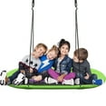 thumbnail image 1 of Patiojoy 60" Flying Saucer Tree Swing Set Outdoor Oval Swing Adjustable Hanging Ropes for Kids Green, 1 of 7