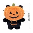 thumbnail image 3 of Halloween Pumpkin Stuffed Doll, Multiple Styles Pumpkin Head Plush Character, Soft Toy Holiday Gift for Kids, Halloween Party Home Decor, Fall, 3 of 6
