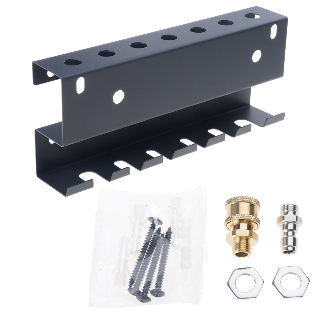 Space Saving Stainless Steel Pressure Washer Accessory Holder Wall Mount Storage Rack for Guns Foam Cannons Nozzles