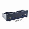 thumbnail image 5 of Multi Port USB Type C and USB 3.0 Front Panel Hub for Desktop CD ROM Drive Bay Connect and Charge Multiple Devices, 5 of 10