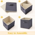 thumbnail image 5 of Norcho Foldable Fabric Storage Cubes with Handles, Decorative Closet & Shelf Storage Bins, 11 Inch, Gray, 6-Pack, 5 of 6