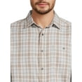 thumbnail image 5 of George Men's & Big Men's Brushed Poplin Button-Up Shirt with Long Sleeves, Sizes S-3XL, 5 of 6