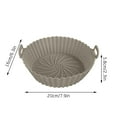 thumbnail image 3 of TIMIFIS Air Fryer Silicone Liners Kitchen Essentials Air Fryer Silicone Pot Air Fryer Silicone Baking Pan Air Fryer Tray Round 20*16*7.820CM Apartment Essentials For First Apartment, 3 of 7