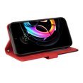 thumbnail image 2 of Compatible Motorola Edge 20 Lite Case, Leather Wallet Case Stand View Magnetic Clasp Book Flip Folio Phone Cover - Red, 2 of 5