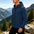 thumbnail image 2 of Dpjklzsn Men's Hooded Windbreaker Jacket, Lightweight Zip Front Outdoor Coat for Hiking and Travel, 2 of 8