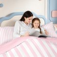 thumbnail image 4 of Erosebridal Linear Geometric Print King Size Comforter Sets,Mid-Century Stripes Comforters King Size,Pink Reversible,3-Piece,1 Comforter and 2 Pillowcases, 4 of 7